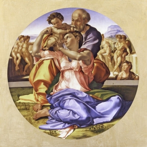 Quadro, stampa su tela. Michelangelo Buonarroti, Tondo Doni