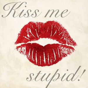 Quadro, stampa su tela. Michelle Clair, Kiss Me Stupid! #1