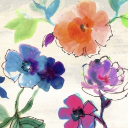 Cuadros de flores modernos en canvas. Michelle Clair, Flora II