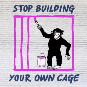 Street Art Leinwandbilder. Masterfunk Collective, Chimp in Cage