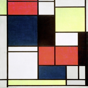 Wall art print and canvas. Piet Mondrian, Tableau II