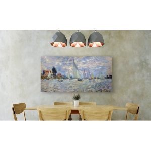 Cuadro en canvas. Claude Monet, Les barques régates à Argenteuil