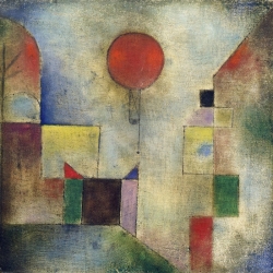 Wall art print and canvas. Paul Klee, Red balloon