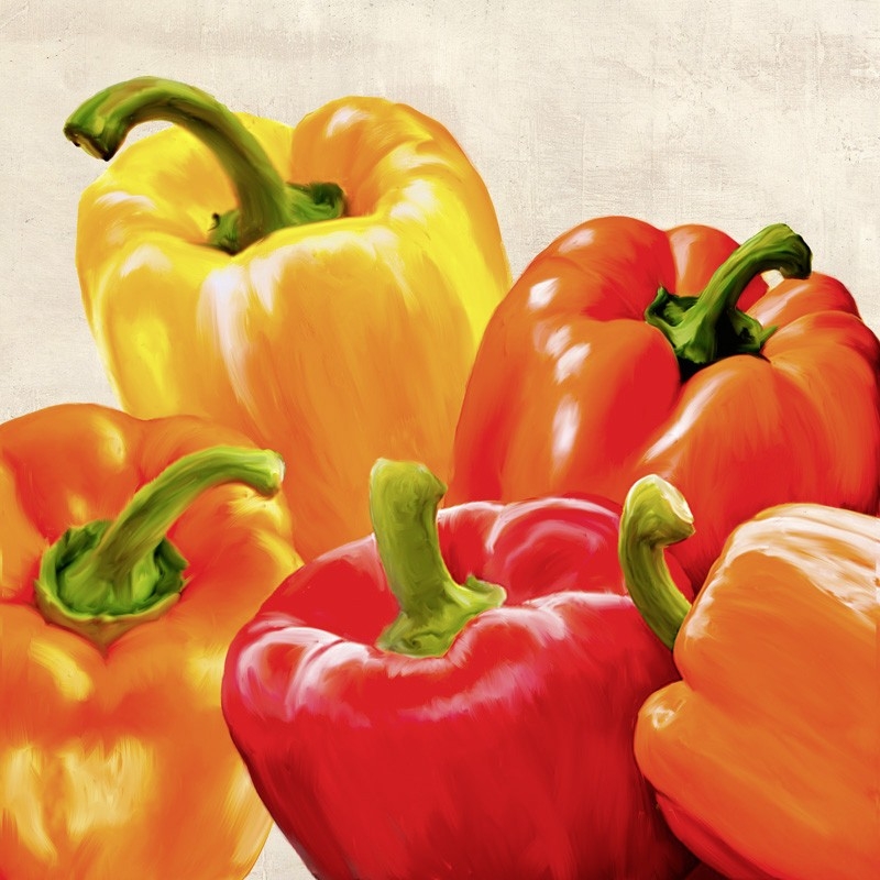 Wall art print and canvas. Remo Barbieri, Peppers