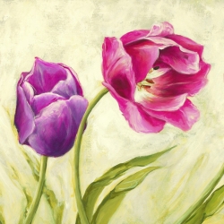 Wall art print and canvas. Silvia Mei, Dancing Tulips (detail)