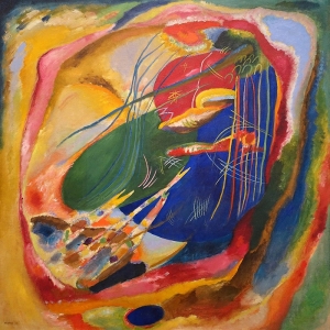 Cuadro abstracto en canvas. Wassily Kandinsky, Picture with Three Spot