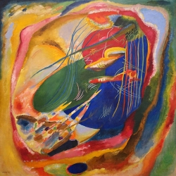 Leinwandbilder. Wassily Kandinsky, Picture with Three Spot