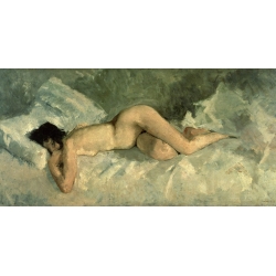 Cuadro en canvas. George Hendrik Breitner, Desnudo reclinado