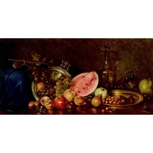 Tableau sur toile. Nikolaos Wokos, Nature morte aux fruits