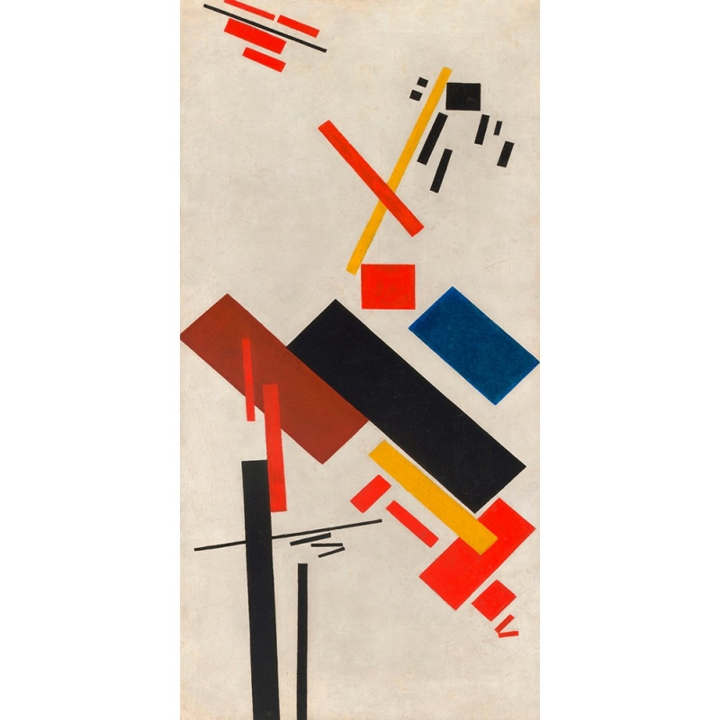 Wall art print and canvas. Kasimir Malevich, House under construction