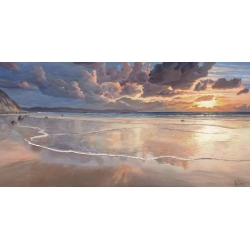 Leinwandbilder. Adriano Galasso, Sonnenaufgang über dem Meer