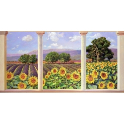 Leinwandbilder. Andrea Del Missier, Fenster auf Sonnenblumen