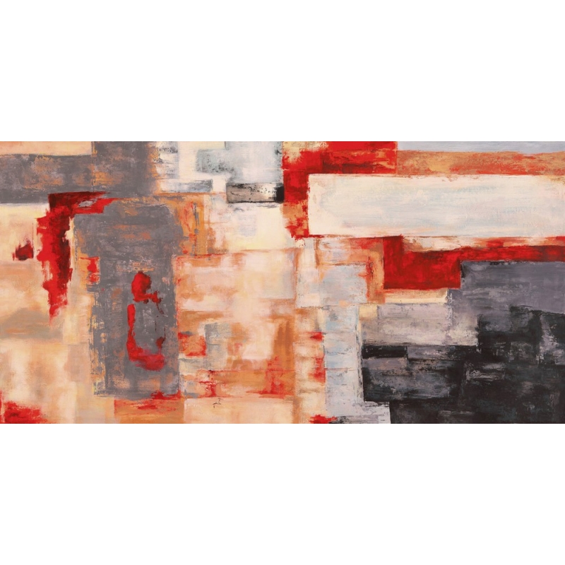 Cuadro abstracto moderno en canvas. Alessio Aprile, Bronze Flame