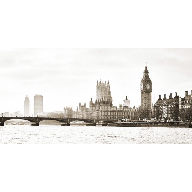 Wall art print and canvas. View of the Houses of Parliament and Westminster Bridge, London (detail)