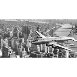 Wall art print and canvas. Flying over Manhattan, NYC