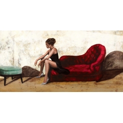 Tableau femme sur toile. Antinori Andrea, The Red Sofa