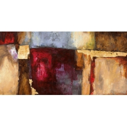 Cuadro abstracto moderno en canvas. Leonardo Bacci, Rosso fiorentino