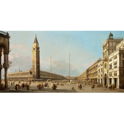 Wall art print and canvas. Canaletto, Piazza San Marco Looking South and West