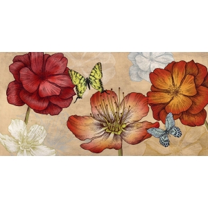 Cuadros botanica en canvas. Eve C. Grant, Flores y mariposas