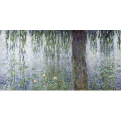 Quadro, stampa su tela. Claude Monet, Mattina con salici piangenti II (dettaglio)