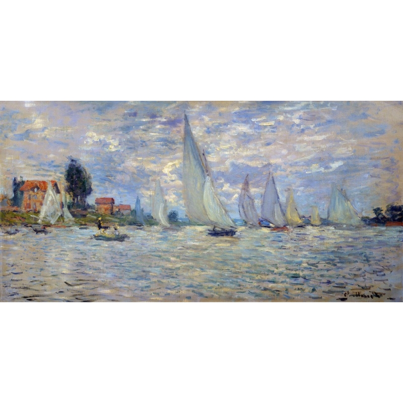 Tableau sur toile. Claude Monet, Les barques, régates à Argenteuil