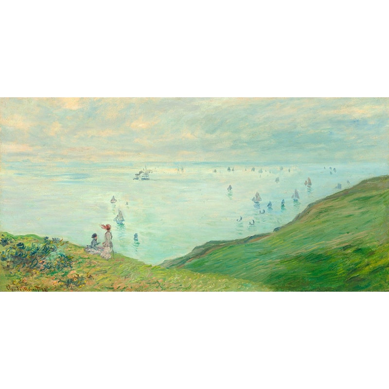 Wall art print and canvas. Claude Monet, Cliffs at Pourville