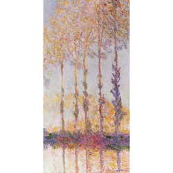 Tableau sur toile. Claude Monet, Peupliers sur la rivière Epte (détail)