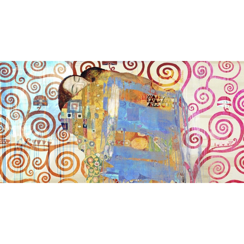 Quadro, stampa su tela. Eric Chestier, L'Abbraccio di Klimt 2.0