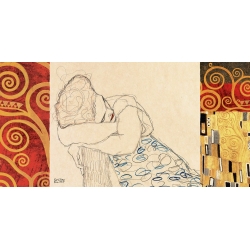 Tableau sur toile. Gustav Klimt, Klimt Patterns – Femme qui repose