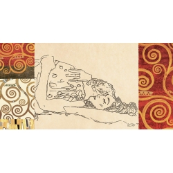 Leinwandbilder. Gustav Klimt, Klimt Patterns – Lovers
