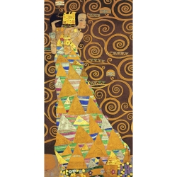 Wall art print and canvas. Gustav Klimt, Tree of Life (Brown Variation) I