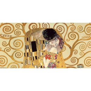 Wall art print and canvas. Gustav Klimt, The Kiss (detail)