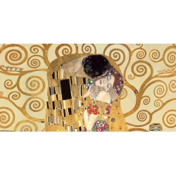 Leinwandbilder. Gustav Klimt, Der Kuss (detail)