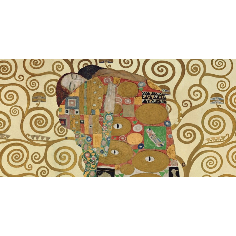 ⭐️ Quadro Klimt L'abbraccio Turchese Stampa su Tela Canvas Vernice Pennellate 