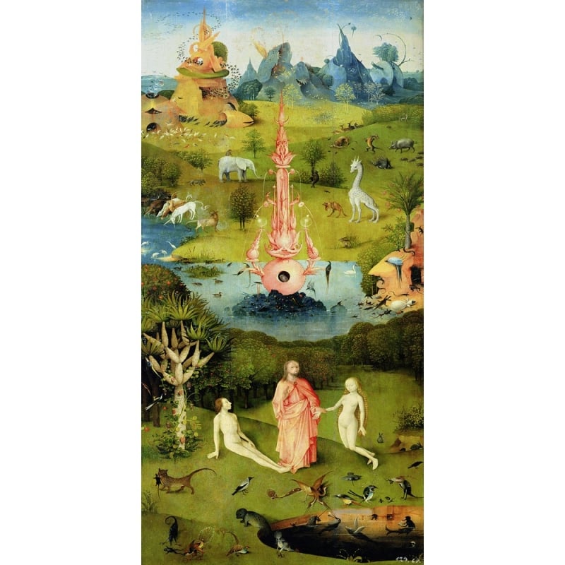 Cuadro famoso en canvas. Hieronymus Bosch, El Jardín de las delicias I