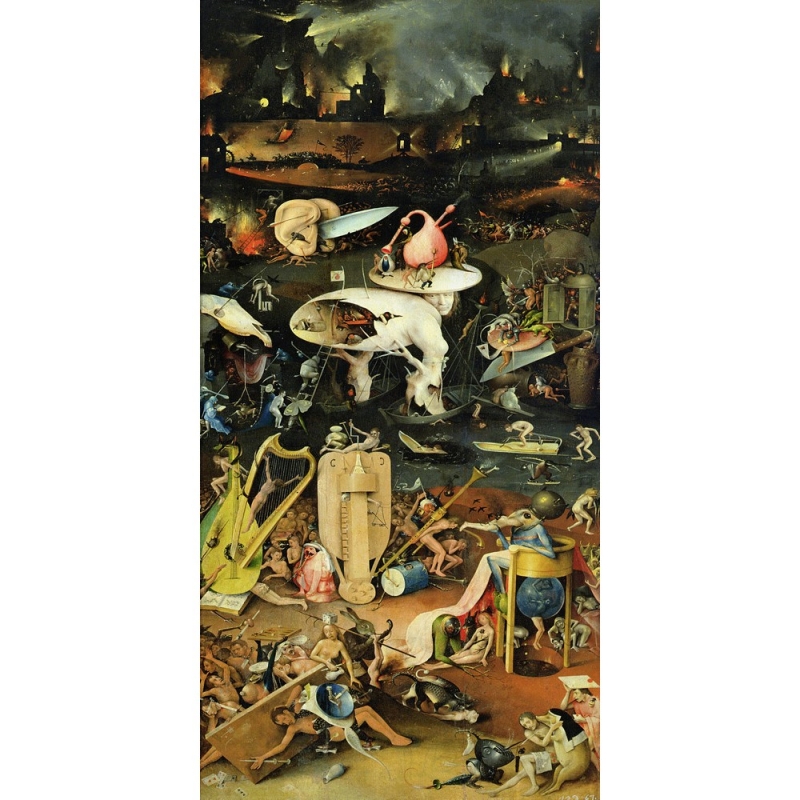 Quadro, stampa su tela. Hieronymus Bosch,Il Giardino delle Delizie Terrene III