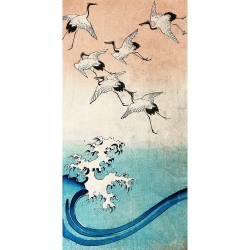 Cuadros japoneses en canvas. Hiroshige, Grúa en vuelo (detalle)