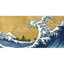 Wall art print and canvas. Hokusai, The Big Wave (detail from 100 Views of Mt. Fuji)
