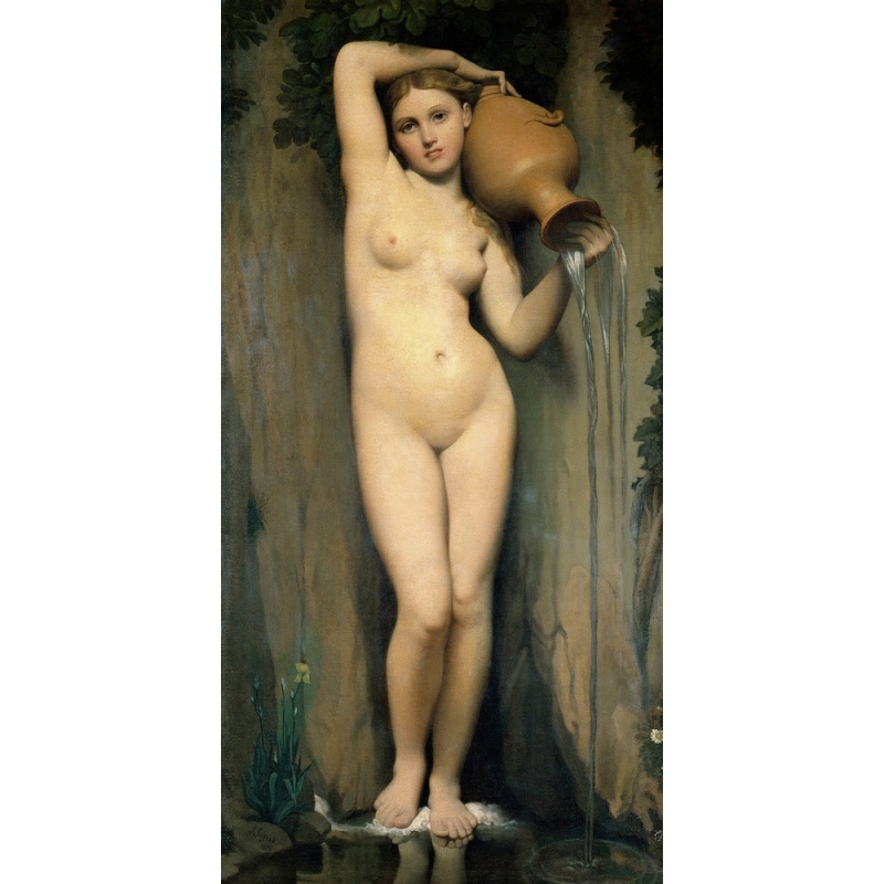 Cuadro en canvas. Jean-Auguste-Dominique Ingres, La fuente
