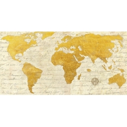 Tableau sur toile. Carte du Monde. Geo I