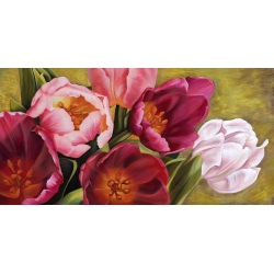 Tableau floral sur toile. Jenny Thomlinson, My Tulips