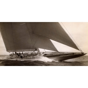 Quadro, stampa su tela. Edwin Levick, J Class Sailboat, 1934
