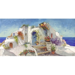 Wall art print and canvas. Luigi Florio, House in the Cyclades