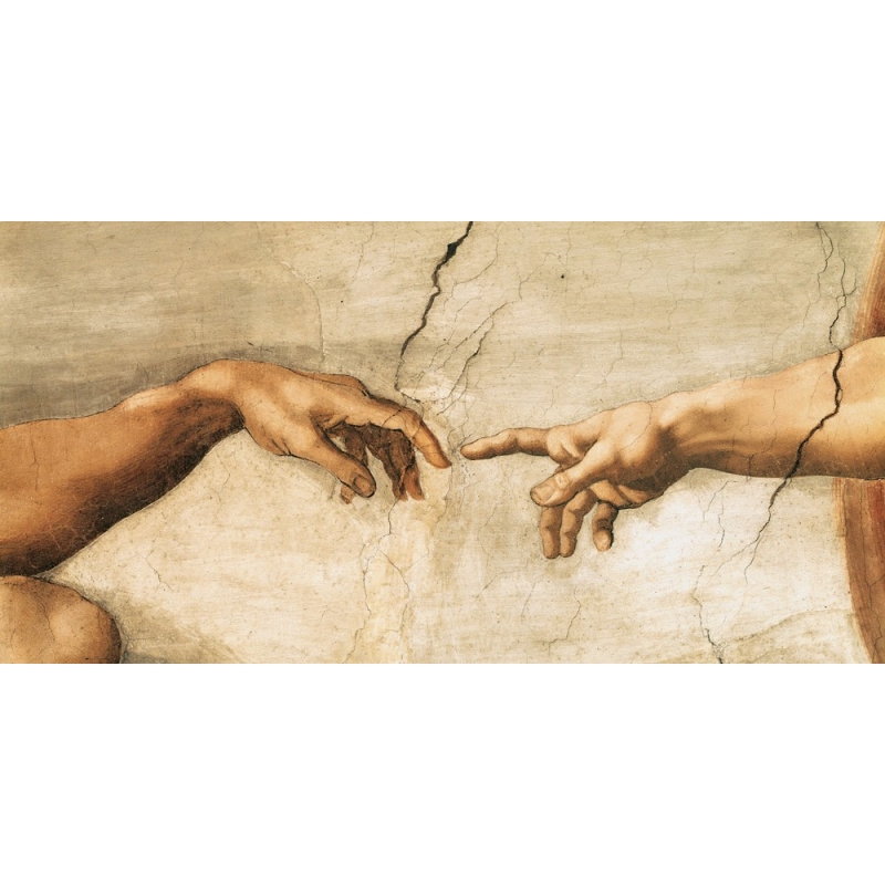 Leinwandbilder. Michelangelo Buonarroti, Erschaffung Adams (Detail)