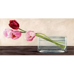 Cuadros de flores modernos en canvas. Composición moderna, tulipanes