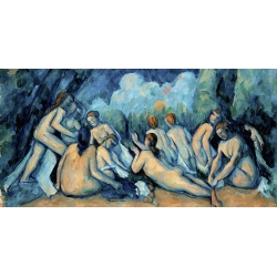Quadro, stampa su tela. Paul Cezanne, Le Grandi Bagnanti (dettaglio)