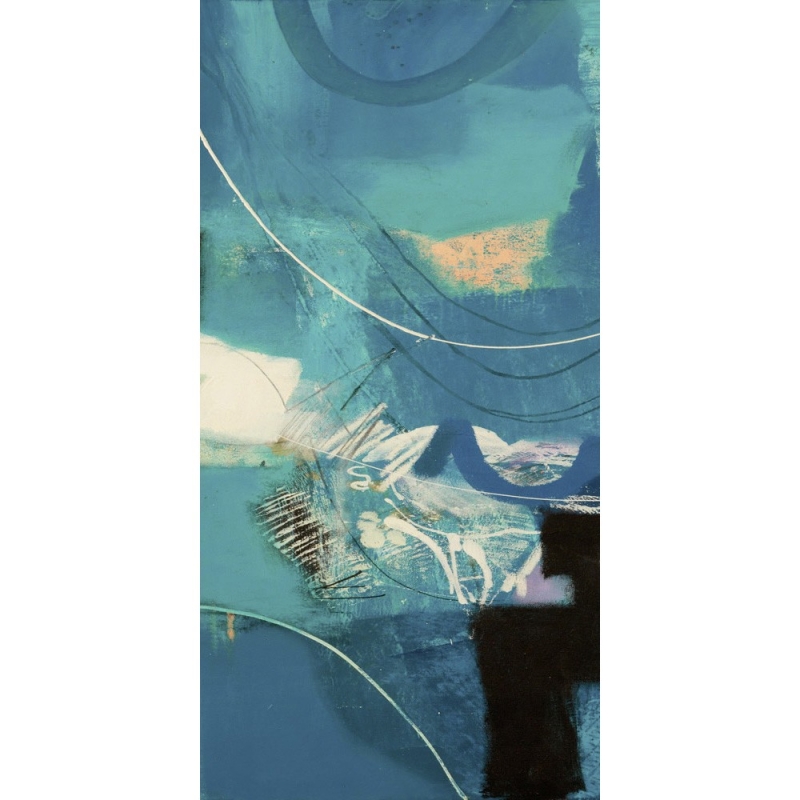 Abstrakte Leinwandbilder in Blau. Maurizio Piovan, A Journey II