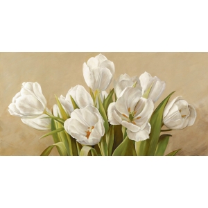 Quadro, stampa su tela. Serena Biffi, Tulipani bianchi