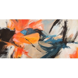 Cuadro abstracto moderno en canvas. Jim Stone, Oranges & Blues
