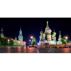 Cuadros ciudades en canvas. Ratsenskiy, Plaza Roja de noche, Moscú